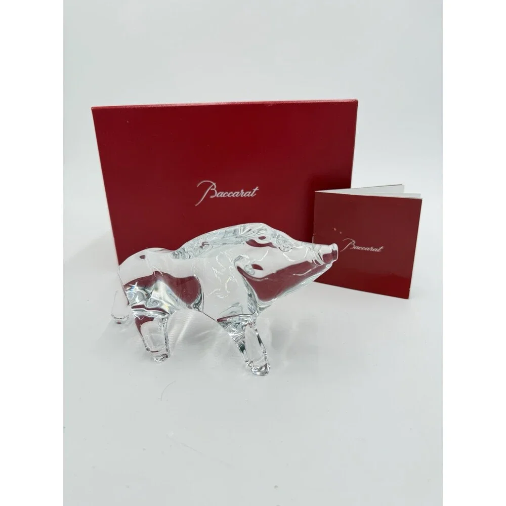 Baccarat France Crystal Zodiac Collection Clear Boar Figurine 2019 NIB Mint